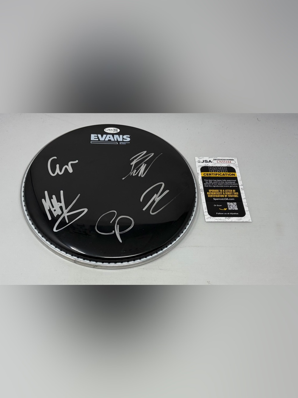 Currents Band signed Drumhead JSA COA